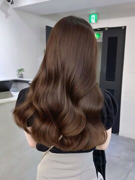 エル バイ アンキシム(elu by AHNKISM) 【レイヤーカット】韓国ヘア顔まわりカットブリーチなしカラー