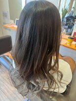 ヘアショップ エヌアンドエー 久喜菖蒲店(hair shop N&A)&nbsp;毛先にアクセントカラー×ウェーブロング