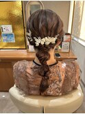 ダウン玉ねぎポニースタイル