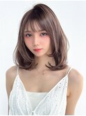 《Agu hair》【こなれ感】透明感グレージュ×抜け感ミディアム