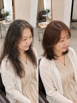サンタフェ 一宮森本店(Santa'Fe)&nbsp;白髪ぼかし/脱白髪染め/ミディアムレイヤー/レイヤーカット/5