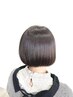艶カラー＋プレミアムトリートメント￥9500（ショート、ボブ）（肩上）