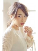 編みおろしロングダウンアレンジ