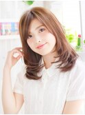 上品なカールストレートスタイル
