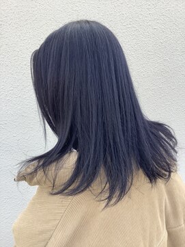 ヘアーメイク トレコローリ(hair make trecolori) 【trecolori 津田沼】ダークネイビー／1ブリーチ