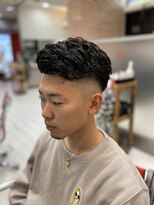 ヘアー ラボ エムツー(hair lab m2) 七三スキンフェードパーマ