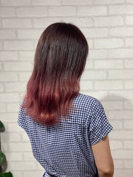 ビス ヘア アンド ビューティー 西新井店(Vis Hair＆Beauty) グラデーション/ブリーチ/レッド/セミロング