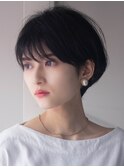 マッシュショート 大人可愛いショートヘア 艶カラー 30代40代