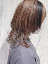 リアイス(Re:ICE) ミニウルフ/くすみブルー/流れるレイヤー/インナーハイライト