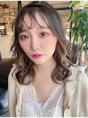 once 韓国風 透けバング なみなみウェーブ パーマ by.KOHEI