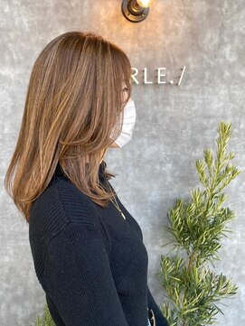 マーレ(MARLE./) ハイライト×顔周りレイヤー