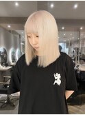 ツヤ感カラー*ブリーチ3回*ホワイトブリーチ【ZinaCENTRAL】
