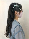 編み込み×羊ヘア