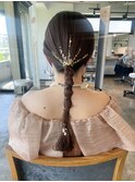 金箔編みおろしアレンジ/ヘアセット/ヘアアレンジ名古屋