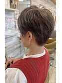 ベリーショート×ハイライト×白髪ボカシ