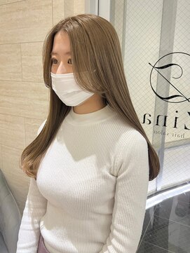 ジーナ 福岡藤崎(Zina) [Zina藤崎]髪質改善/オリーブベージュ/韓国ヘア/前髪/顔周り