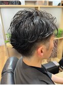 フェザーパーマ×ツーブロック