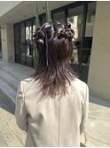 薬院　ボブ　顔まわりレイヤーカット　ブリーチなしカラー