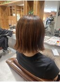 20代30代40代大人可愛い透明感肩ライン外ハネ