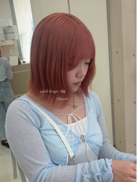 ビュー フクオカ(VIEW FUKUOKA) ピンクベージュ×ボブ