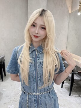 ロンドリゼル 札幌(Lond RiseL) 顔周り/小顔/レイヤー/髪質改善/韓国風巻き/ミルクティー/札幌