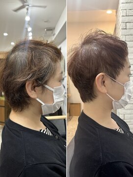 メモリーズ 銀座(Memories) 30代40代50代白髪ぼかし丸みショートくびれショート