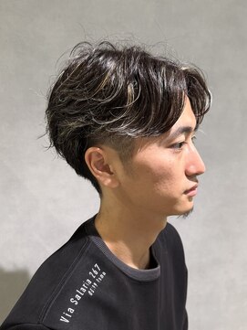 #フェザーパーマ#ホワイトメッシュ/森岡俊亮