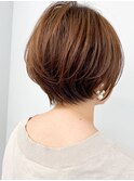 30代40代大人可愛いショートカットブリーチカラーウルフカット