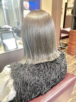 ヘアドゥーポジャ 藤岡店(hair Do poja) マットアッシュ/切りっぱなし風ボブ