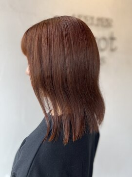 アトリエファゴ ハナミズキ店 【Yuine】ブリーチなしオレンジベージュ