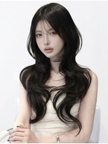 アース 豊橋店(HAIR&MAKE EARTH)&nbsp;暗髪でも重く見えない。韓国風くびれレイヤー