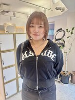 ビビディ バビディ ブー 河原町三条店(Bibbidi.bobbidi.boo)&nbsp;ヘーゼルベージュ顔まわりレイヤーボブ