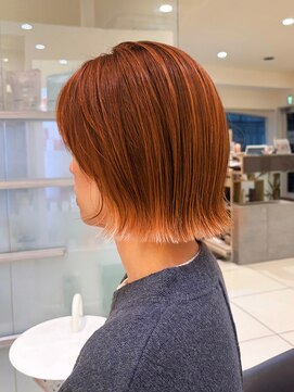 マージュ ギンザ(marju GINZA) ブリーチ履歴を活かしてオレンジブラウンカラー/暖色カラー