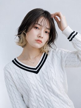 アフィックスヘア 新小岩(affix hair)の写真/デザインカラーで周りと差を付けてキレイな髪色をキープ♪トレンドを抑えた提案が得意☆