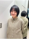 ボブウルフレイヤーボブくびれボブ顔周りレイヤーボブ黒髪西葛西