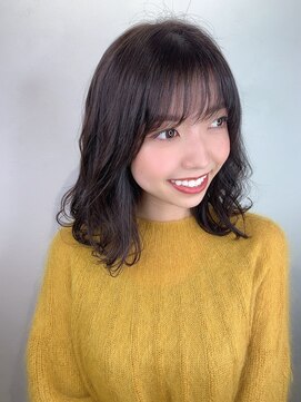 ホワイト 札幌大通店(WHITE) シースルーバング×アッシュベージュ