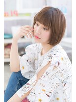 大人かわいい☆艶カラー小顔前下がりボブb