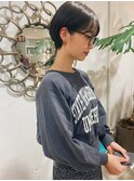 ショートカット カラー 前髪 ミニボブ/表参道.南青山