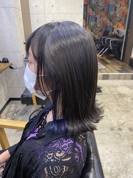 ヘアサロン ドットプラス 町田店(dot. plus) インナーカラー ×ネイビー