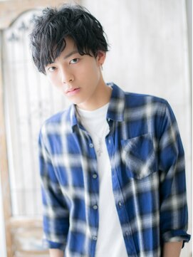 メンズヘア ビーセカンド 草加店(MENS HAIR B-2) セミウエット束感こなれマッシュパーマP