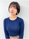 【長谷川】ナチュラルブラウン丸みショート