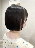 ヘイリーボブ/髪質改善/レッドブラウン/フルバング/イメチェン