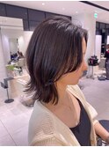 韓国ミディアムレイヤーくびれヘア顔まわり前髪カット