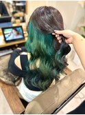 インナーカラー◯グリーンインナー