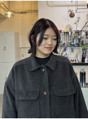 外ハネボブ×伸ばしかけ前髪