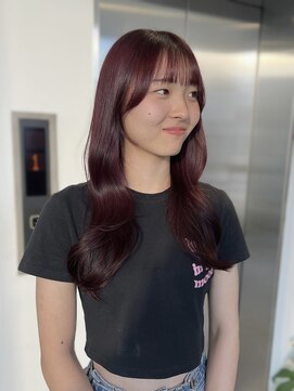 ソピ バイ インビテーション(sopi by invitation) ワインレッド/くびれヘア/ブリーチなしカラー/＊