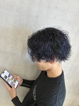 トリコ(ToricO) スパイラルパーマ　ブルーブラック　サーフカール