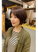 まわりと差がつく大人ショート×モカブラウン