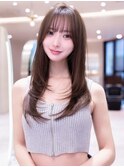 レイヤーカット/髪質改善/小顔/オリーブグレー/クラゲヘアー