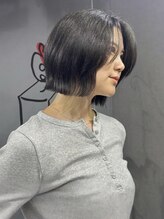 オアハカタ(oa hakata) レイヤーボブ/オリーブカラー/韓国ヘア/博多